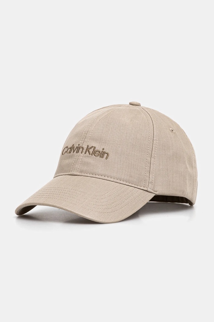 Calvin Klein Czapka z daszkiem beżowy LV04D5024G