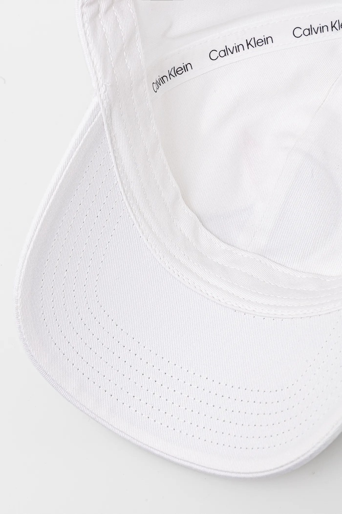 Calvin Klein șapcă de baseball din bumbac alb LV04D5043G