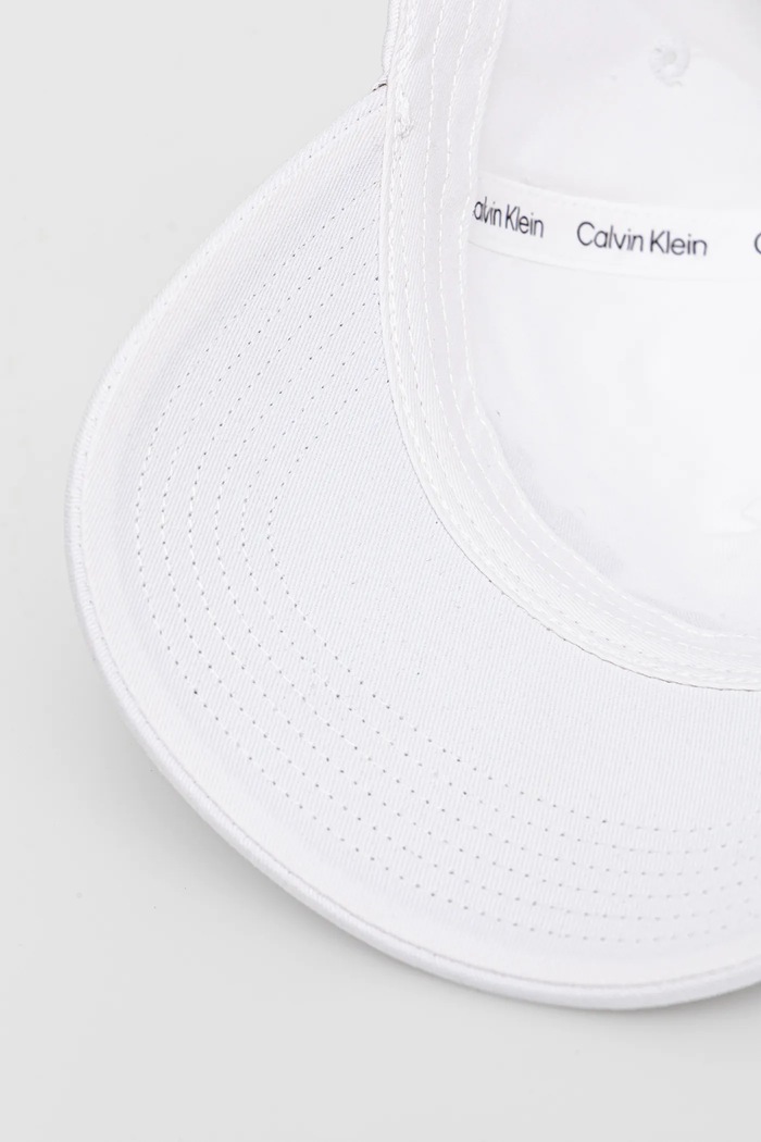 Pamučna kapa sa šiltom Calvin Klein bijela LV04G5061G