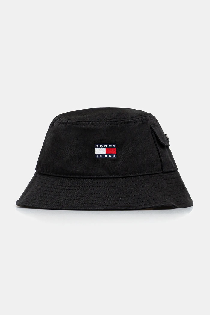 Bavlněný klobouk Tommy Jeans bavlna černá AM0AM13423