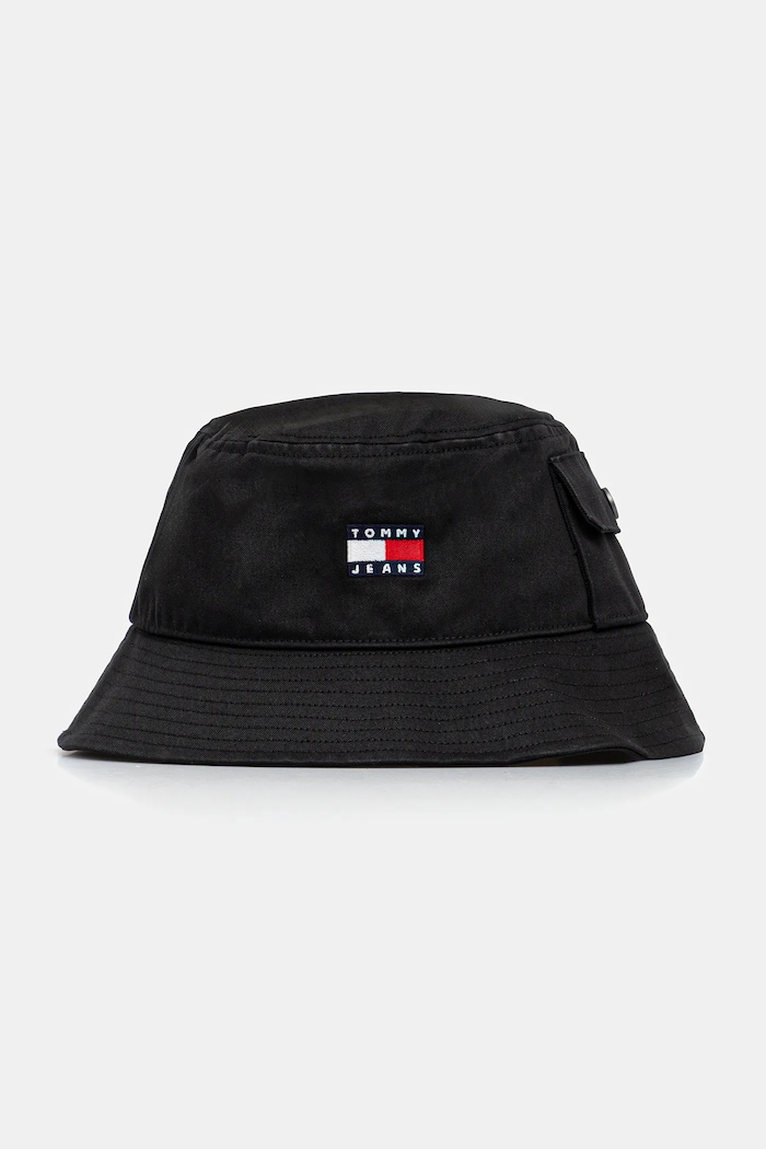 Bavlněný klobouk Tommy Jeans bavlna černá AM0AM13423