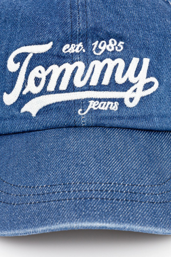 Tommy Jeans șapcă de baseball din denim AM0AM13565 bleumarin AW25