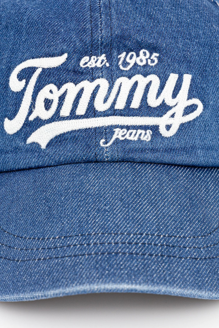 Tommy Jeans șapcă de baseball din denim AM0AM13565 bleumarin AW25