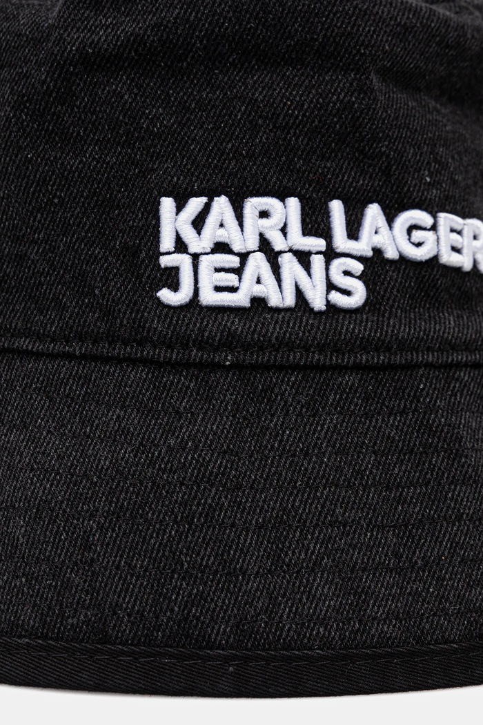 Karl Lagerfeld Jeans Kapelusz jeansowy A3M33107 czarny AW25