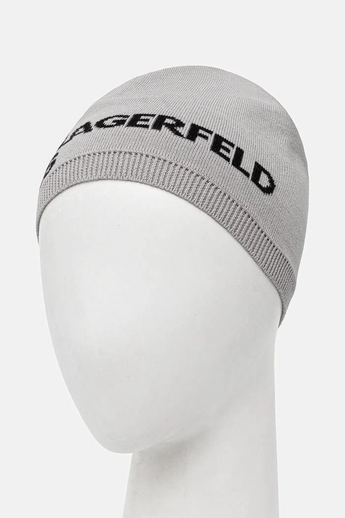 Karl Lagerfeld Jeans Czapka bawełniana A3M33113 szary AW25