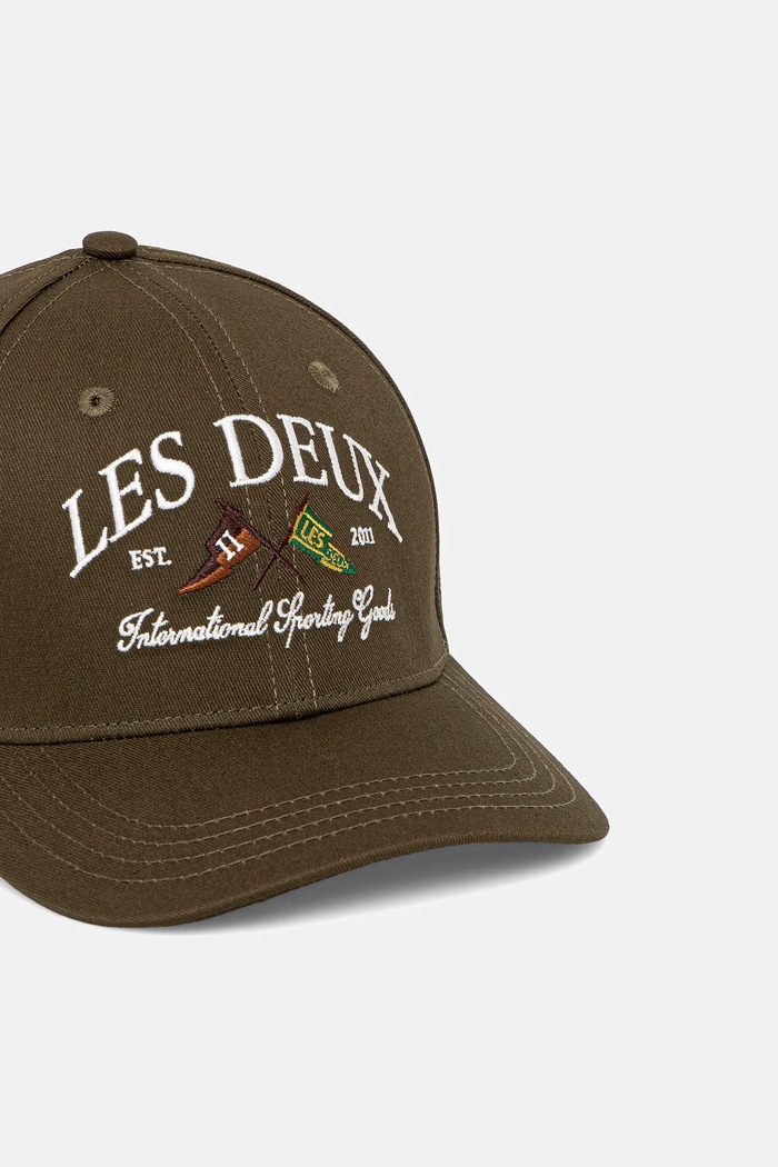 Памучна шапка с козирка Les Deux 1000271 зелен AW25