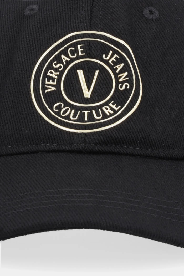 Βαμβακερό καπέλο του μπέιζμπολ Versace Jeans Couture 79GAZK26.ZG388 μαύρο AW25