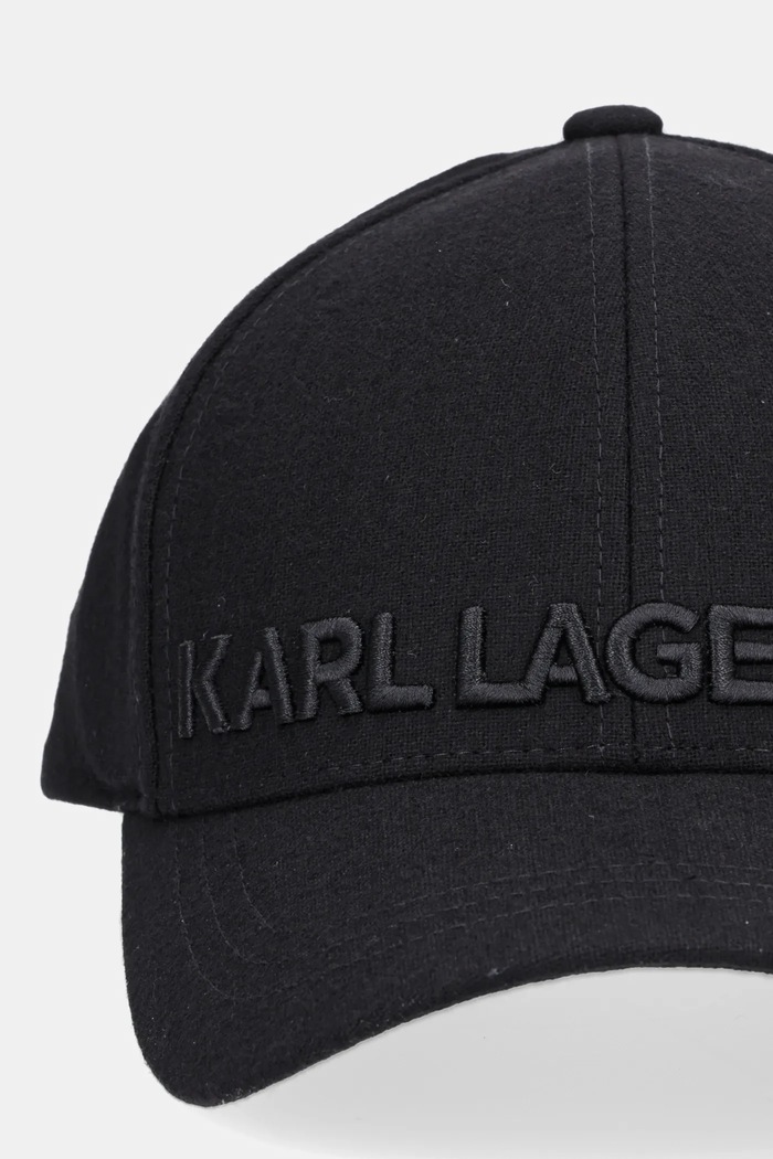 Karl Lagerfeld czapka z daszkiem z wełną 554121.805614 czarny AW25