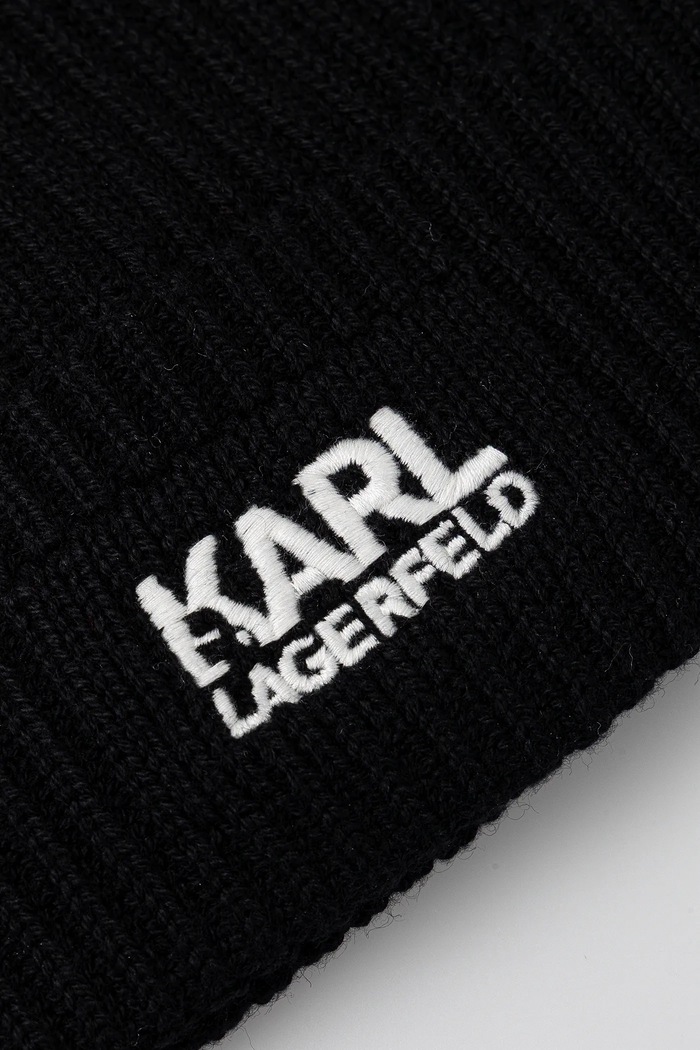 Doplnky Čiapka s prímesou vlny Karl Lagerfeld 554305.805601 čierna