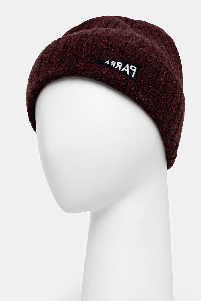 Шапка з додаванням вовни by Parra Reversed flag 54475 бордо AW25