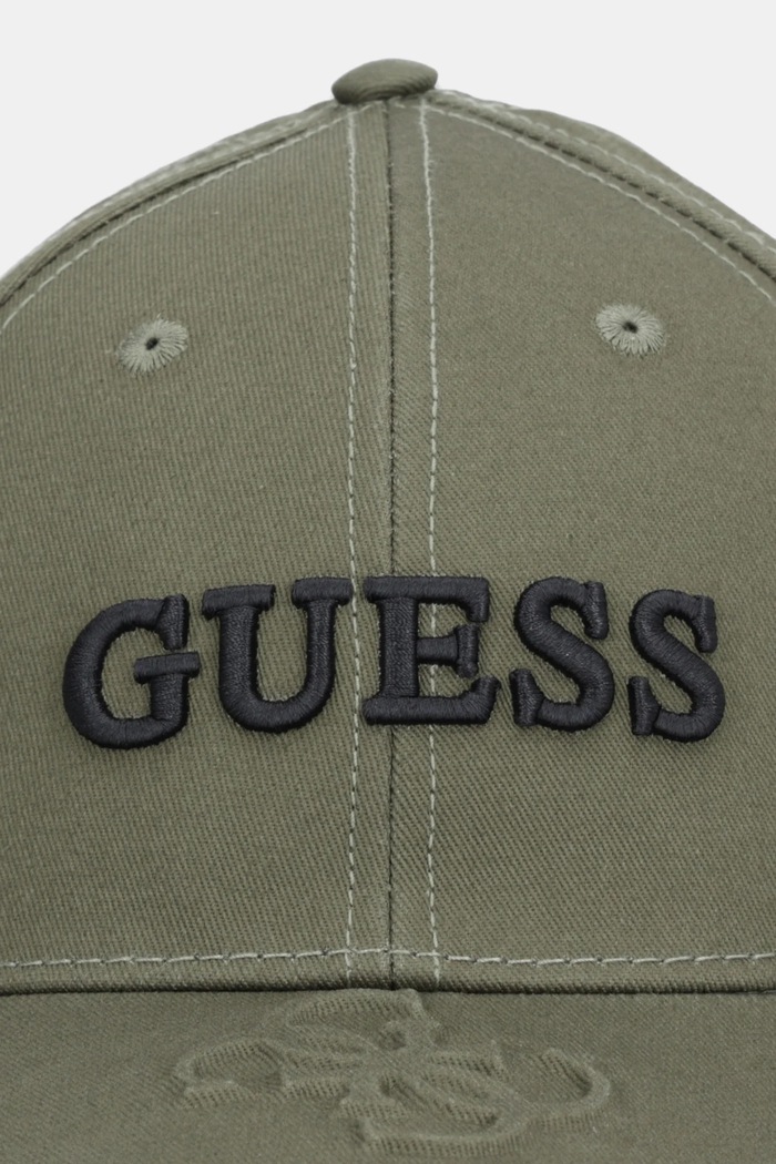 Guess șapcă de baseball din bumbac AM9578.POL01 verde AW25