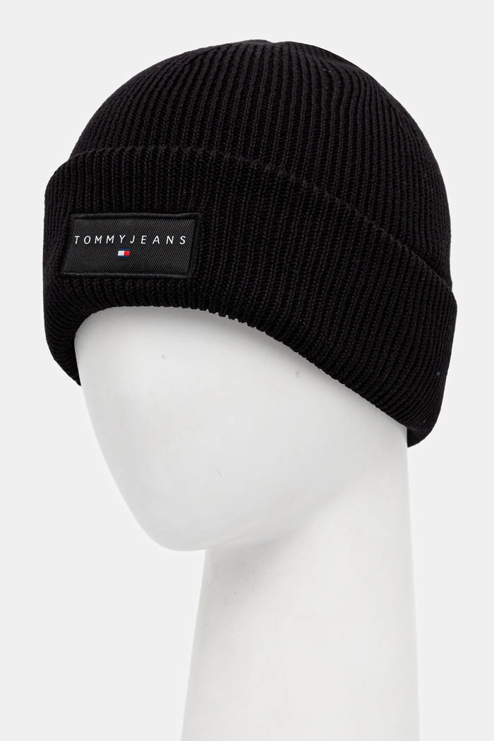 Accesorii Tommy Jeans căciulă din bumbac AM0AM13666 negru