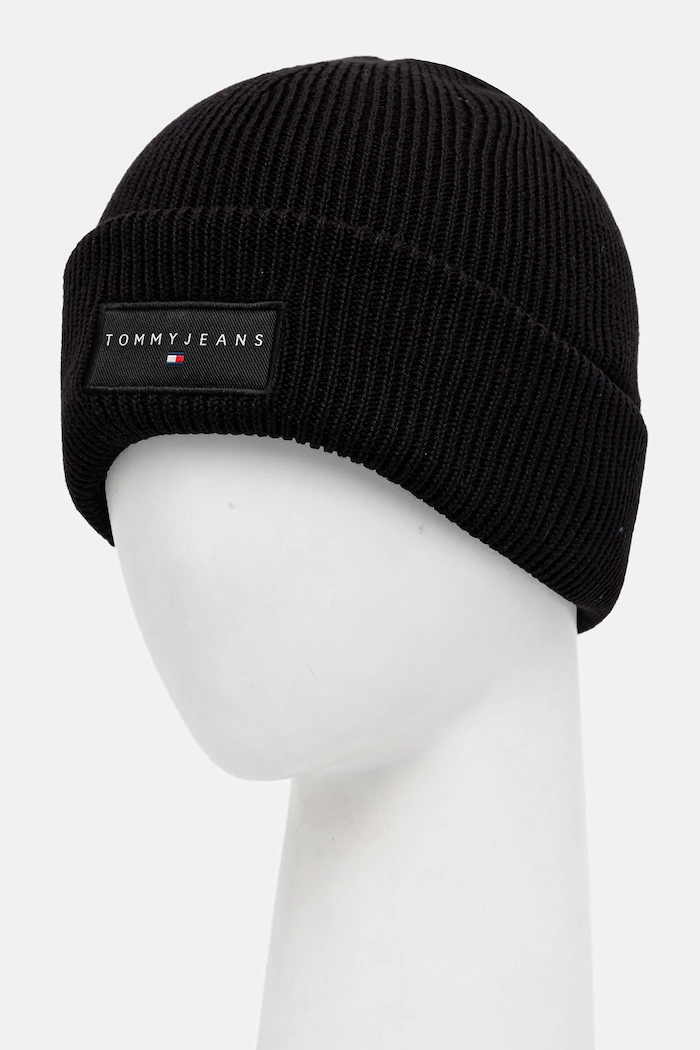 Accesorii Tommy Jeans căciulă din bumbac AM0AM13666 negru