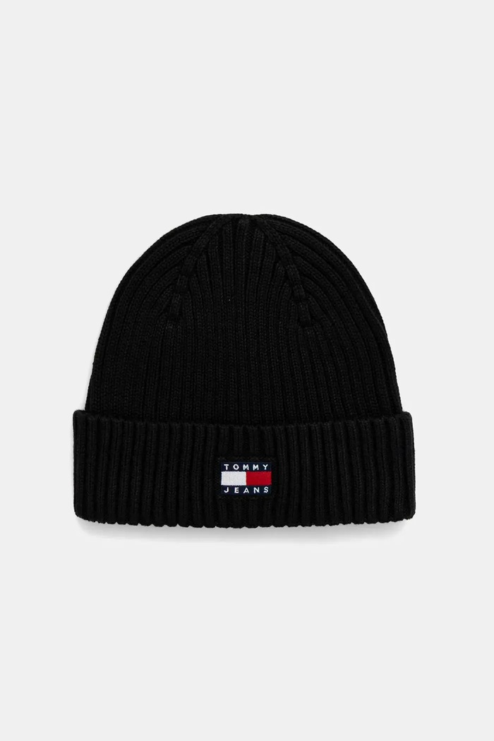 Bavlněná čepice Tommy Jeans bavlna černá AM0AM13669