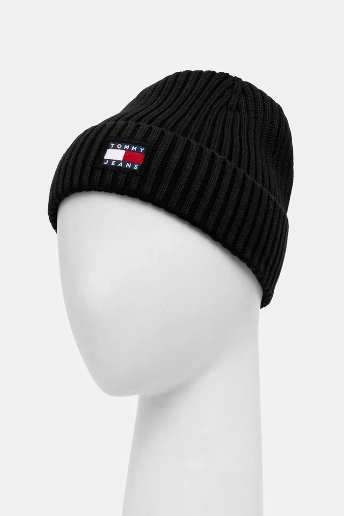 Doplňky Bavlněná čepice Tommy Jeans AM0AM13669 černá