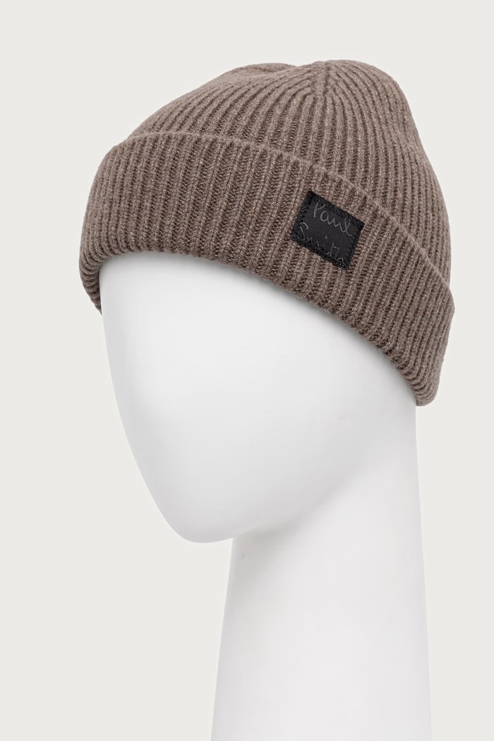 Paul Smith Czapka męska wełniana M1A.383MK.T719 brązowy AW25