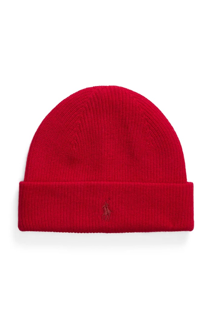 Kašmírová čiapka Polo Ralph Lauren vlna hnedá 710920660