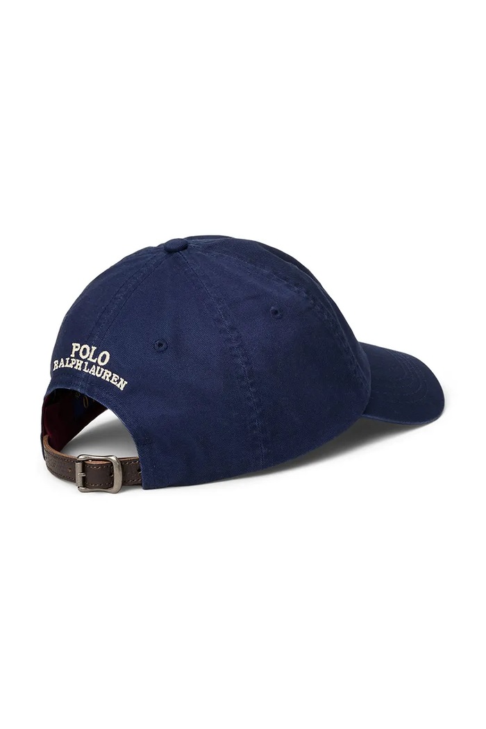 Pamučna kapa sa šiltom Polo Ralph Lauren 710979192 mornarsko plava AW25