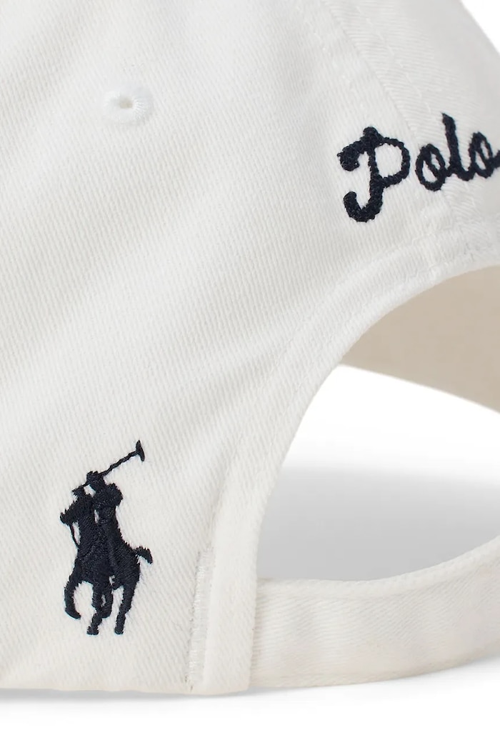 Αξεσουάρ Βαμβακερό καπέλο του μπέιζμπολ Polo Ralph Lauren 710981743 λευκό