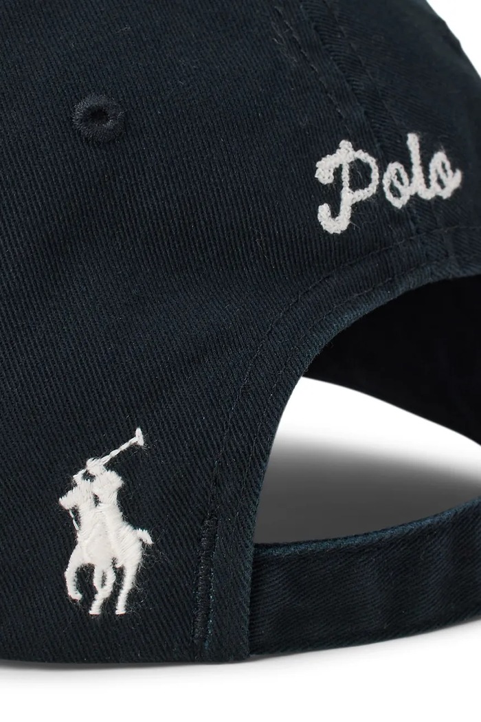 Akcesoria Polo Ralph Lauren czapka z daszkiem bawełniana 710982060 czarny