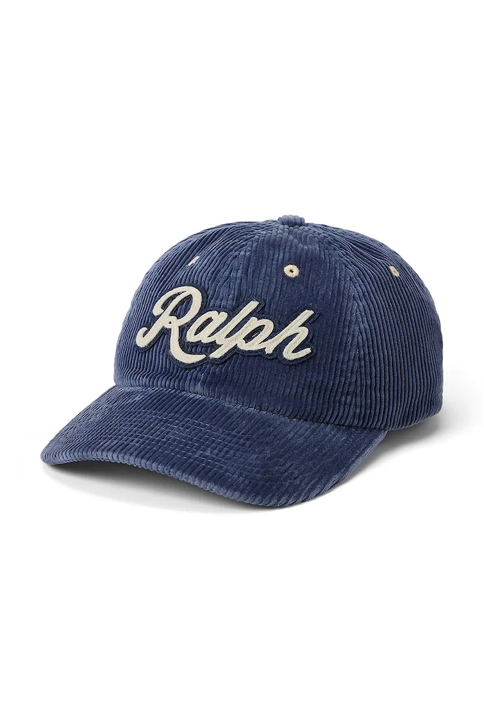 Polo Ralph Lauren czapka z daszkiem bawełniana aplikacja niebieski 710979337
