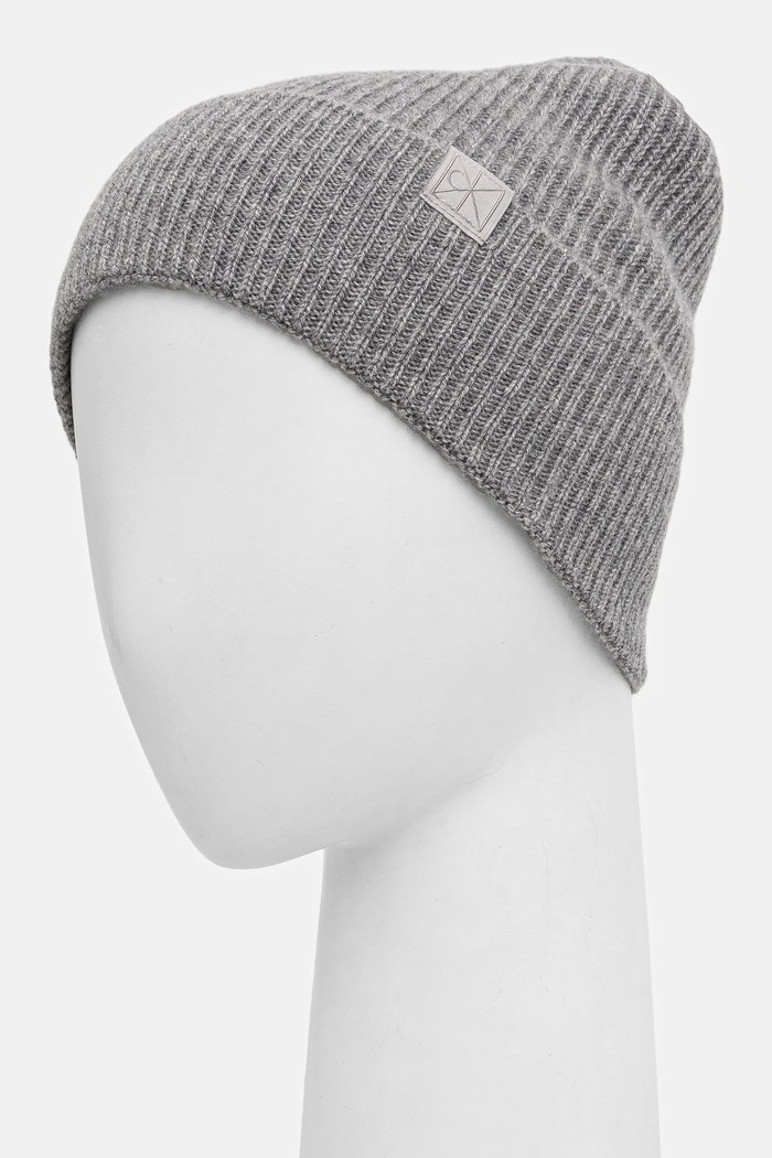 Σκούφος από κασμίρ Calvin Klein LV04D8013G γκρί NC25