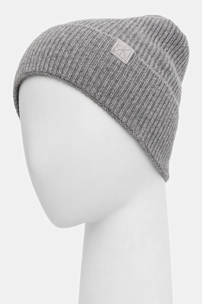 Σκούφος από κασμίρ Calvin Klein LV04D8013G γκρί NC25