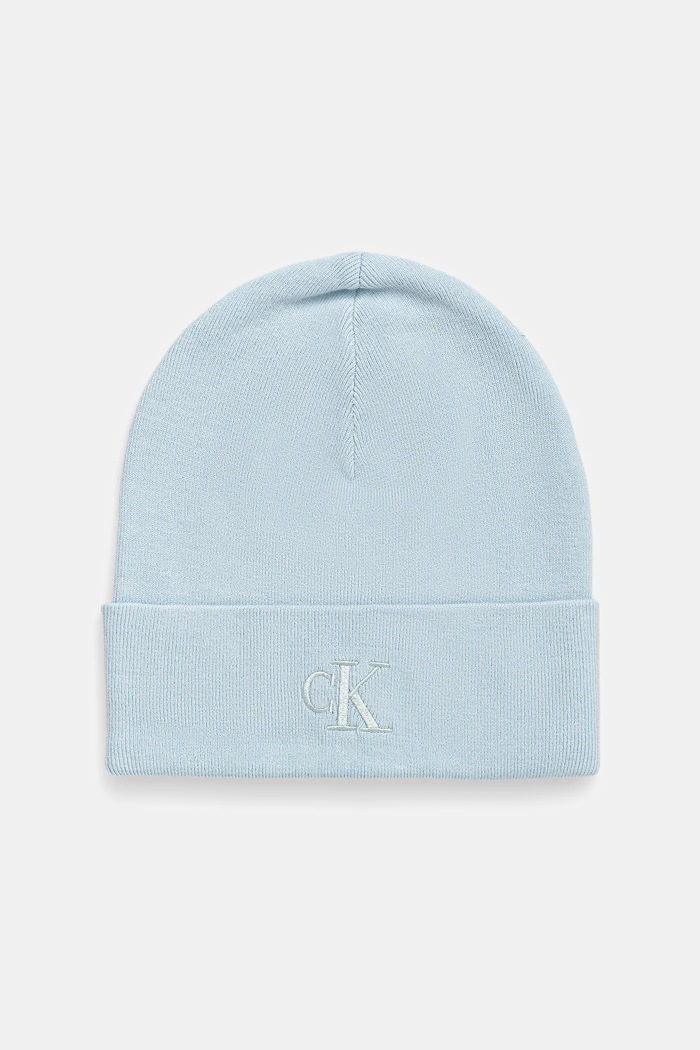 Čiapka Calvin Klein tenká modrá LV04D8020G