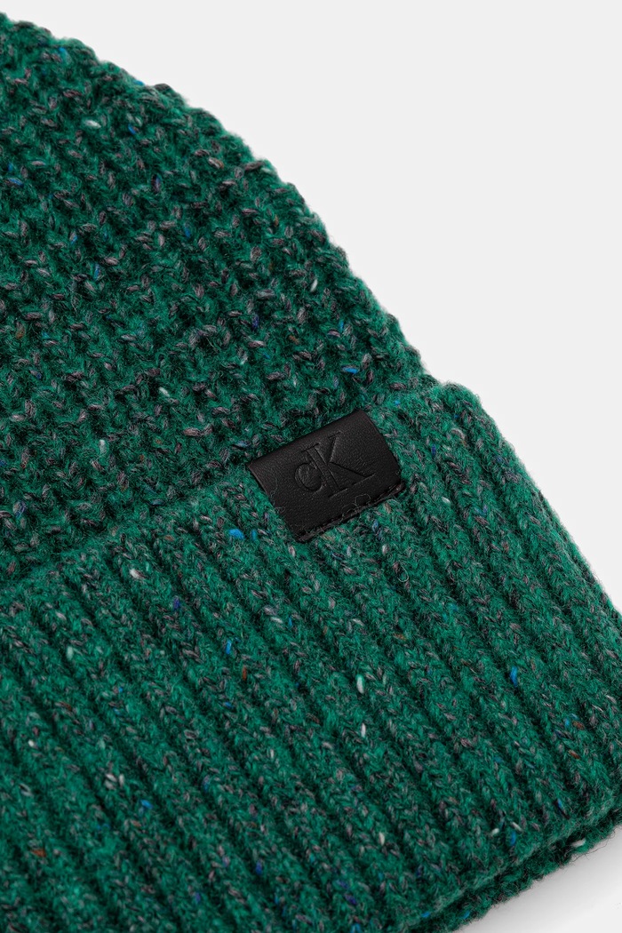 Doplnky Čiapka s prímesou vlny Calvin Klein LV04D8024G zelená