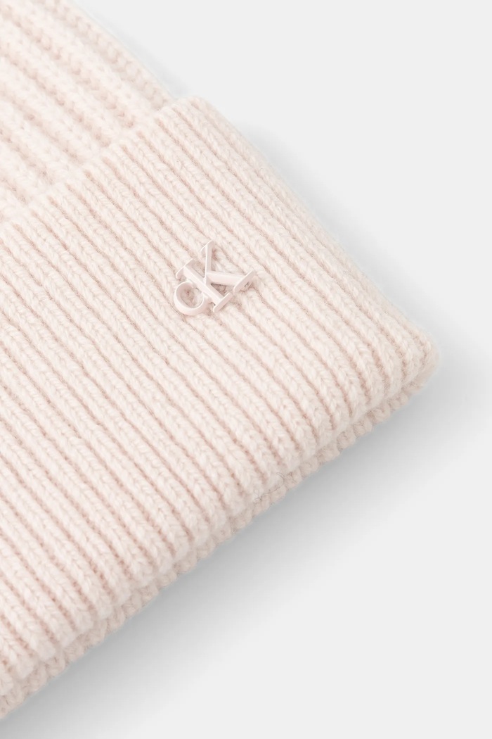 Vlnená čiapka Calvin Klein LV04D8032G ružová AW25