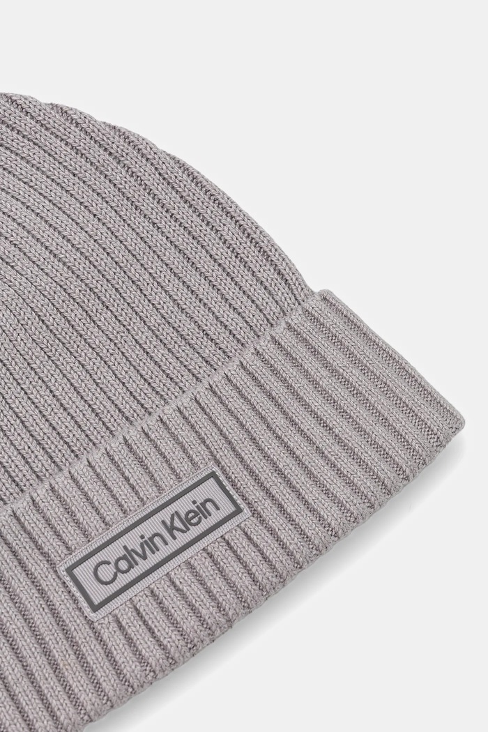 Шапка с кашмир Calvin Klein LV04D8053G сив AW25