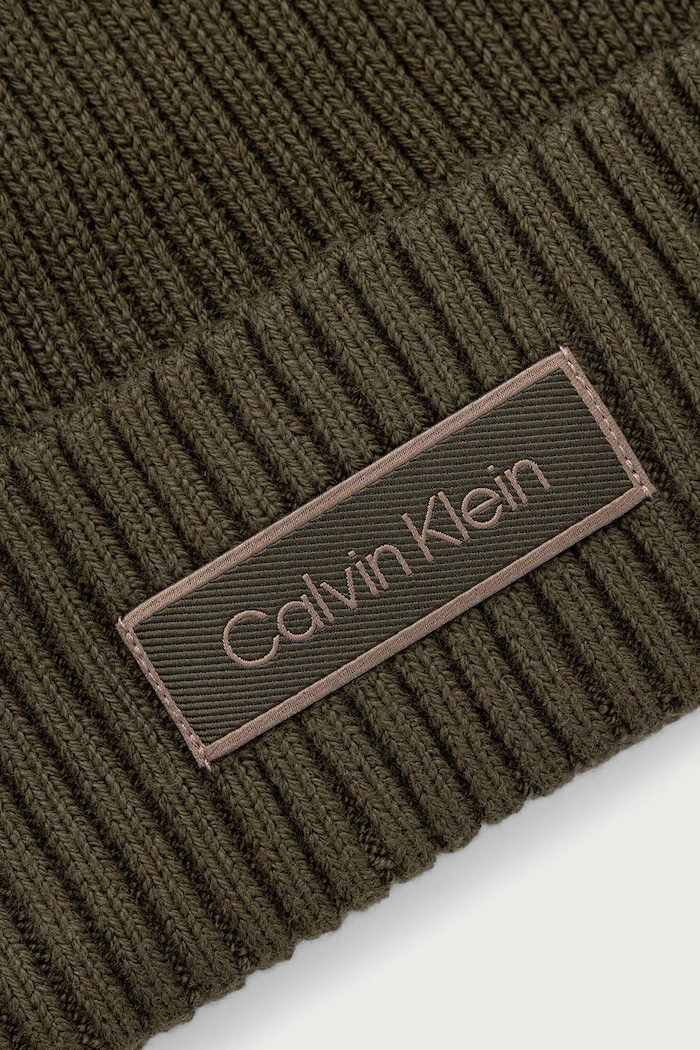 Doplňky Calvin Klein čepice pánská bavlněná LV04D8053G zelená
