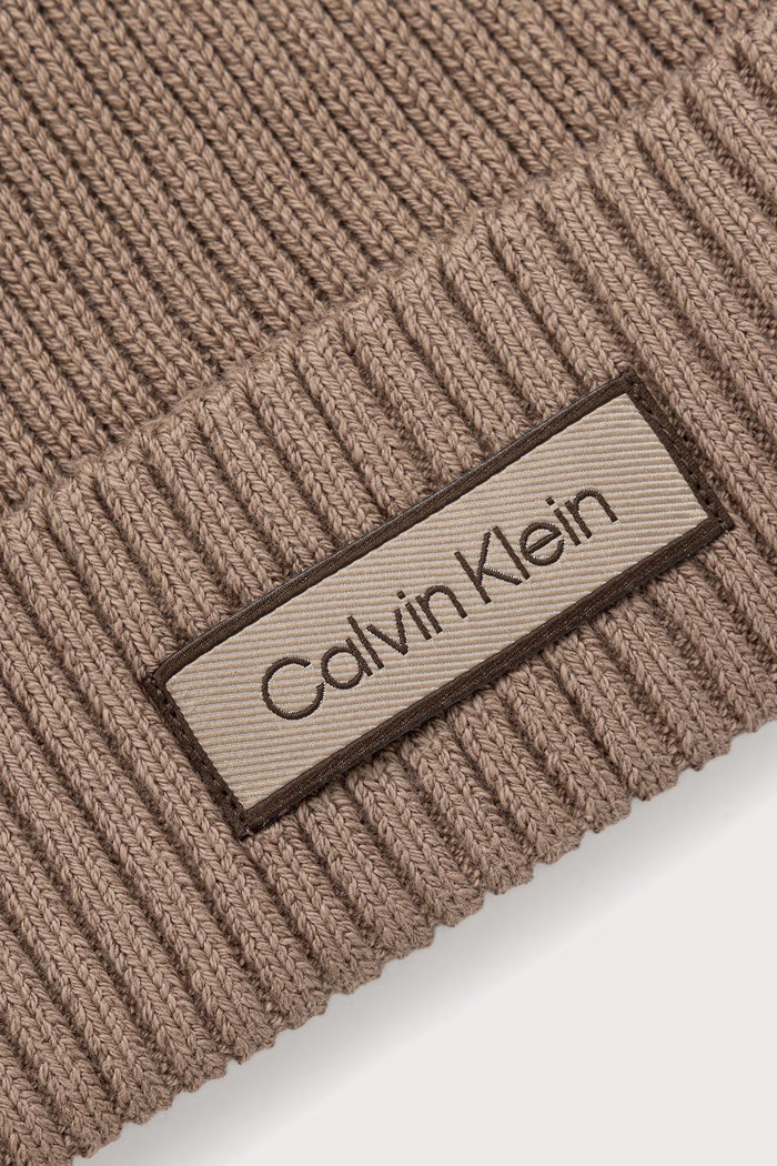 Doplnky Calvin Klein čiapka pánska bavlnená LV04D8053G béžová