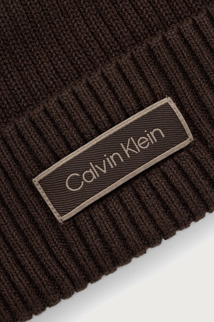 Doplnky Calvin Klein čiapka pánska bavlnená LV04D8053G hnedá