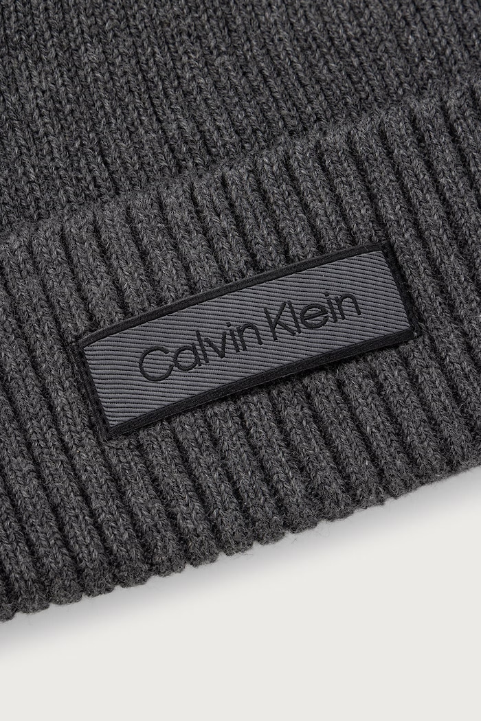 Doplnky Calvin Klein čiapka pánska bavlnená LV04D8053G sivá