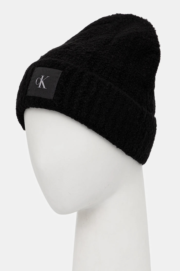 Doplnky Vlnená čiapka Calvin Klein LV04D8065G čierna