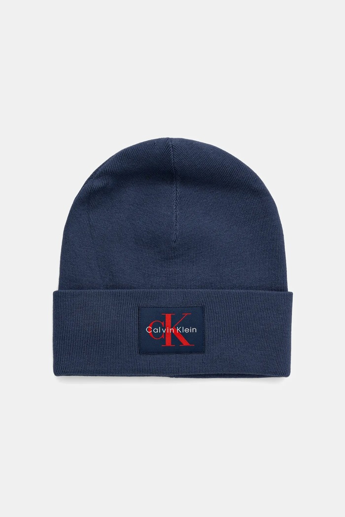 Calvin Klein căciulă imprimeu bleumarin LV04D8088G