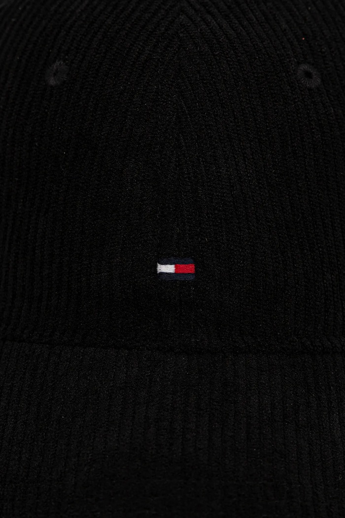 Tommy Hilfiger czapka z daszkiem sztruksowa AM0AM13583 czarny AW25