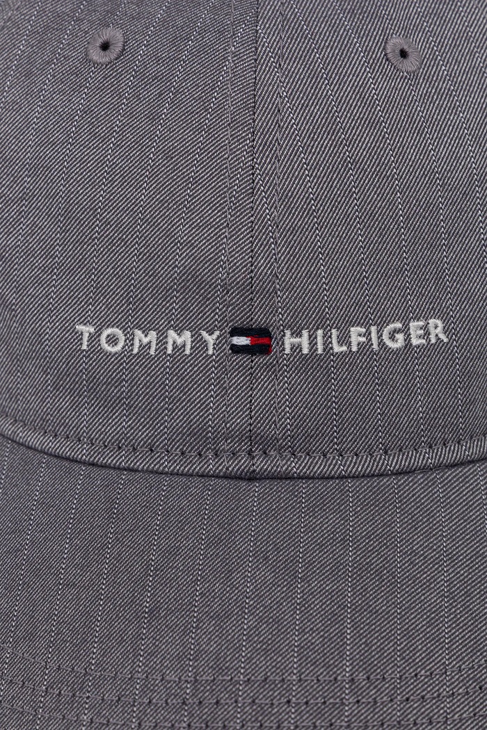 Bavlnená šiltovka Tommy Hilfiger AM0AM13771 sivá AW25