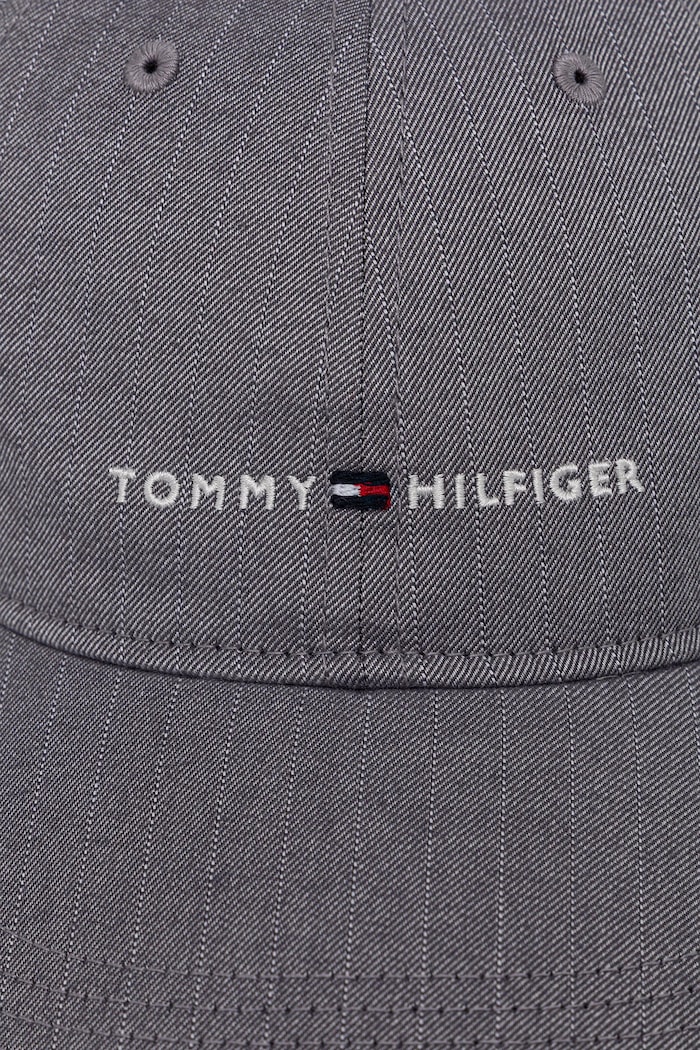 Bavlnená šiltovka Tommy Hilfiger AM0AM13771 sivá AW25
