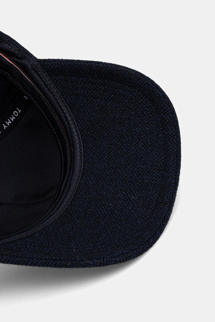 Tommy Hilfiger cappello da baseball con lana blu navy AM0AM13784