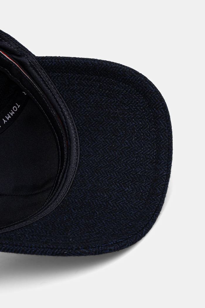 Tommy Hilfiger cappello da baseball con lana blu navy AM0AM13784