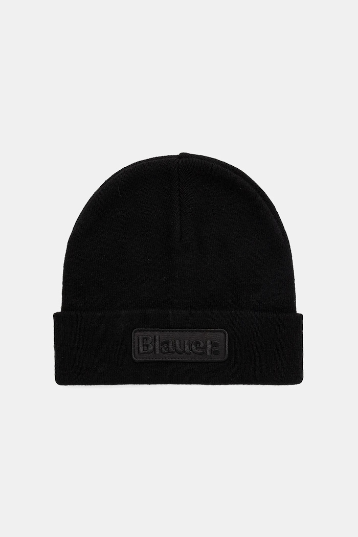 Blauer căciulă de lână CHESHIRE imprimeu negru BLUA05299