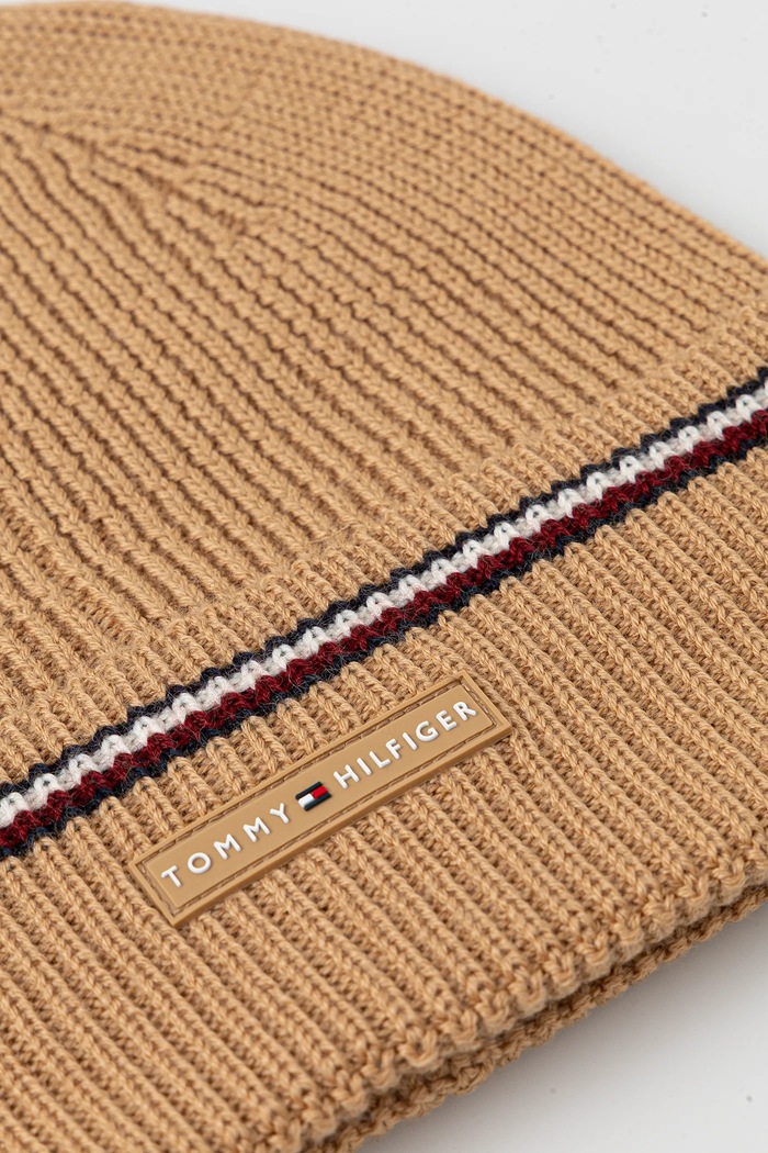 Doplnky Čiapka s prímesou vlny Tommy Hilfiger AM0AM13587 béžová
