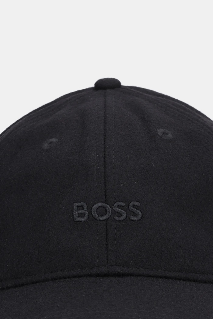 Šilt kapa z dodatkom volne BOSS Orange Derrel-WO-BW 50550619 črna AW25