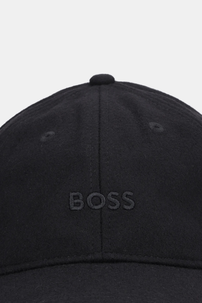 Šilt kapa z dodatkom volne BOSS Orange Derrel-WO-BW 50550619 črna AW25