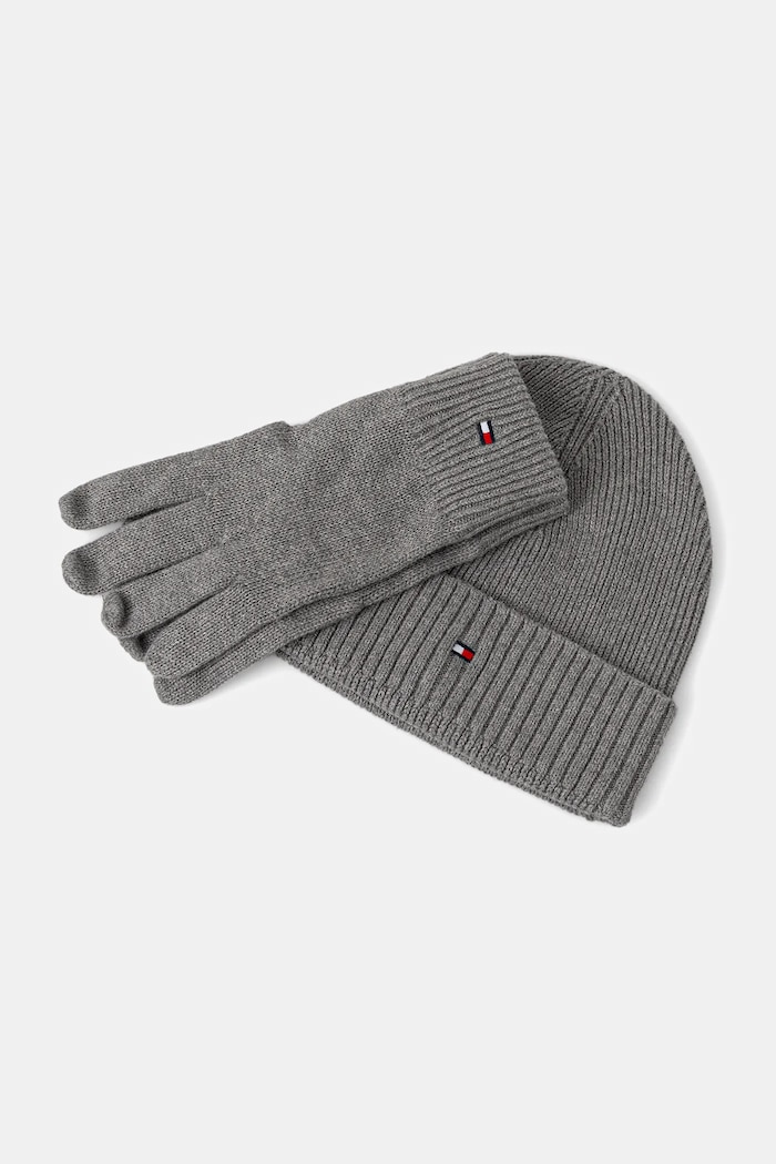 Čiapka a rukavice s prímesou kašmíru Tommy Hilfiger 2-pak AM0AM13806
