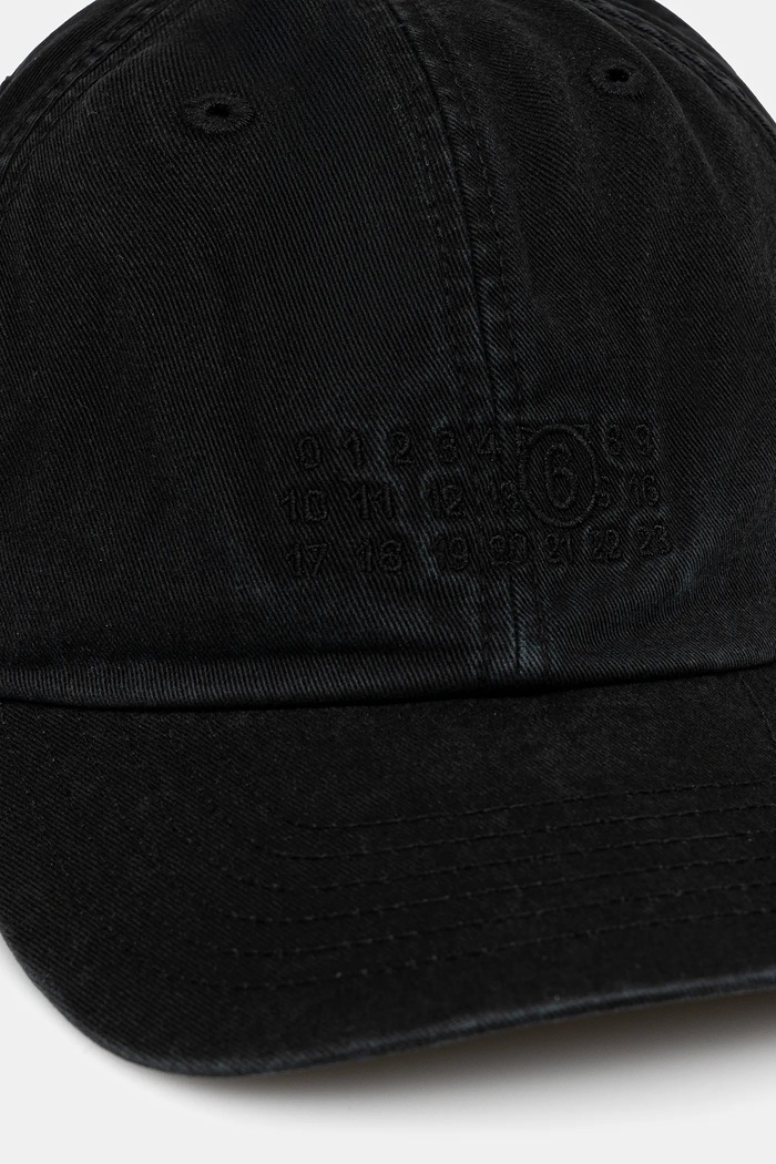 Pamučna kapa sa šiltom MM6 Maison Margiela SH2TC0004.M35190.899 crna AW25