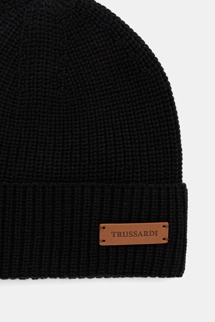 Doplnky Čiapka s prímesou vlny Trussardi E603C000002N čierna