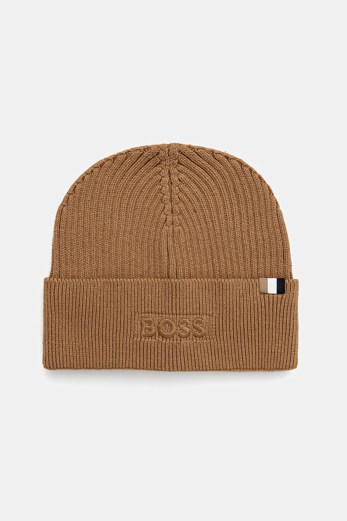 Čiapka BOSS Magico_R_Hat tenká béžová 50522427
